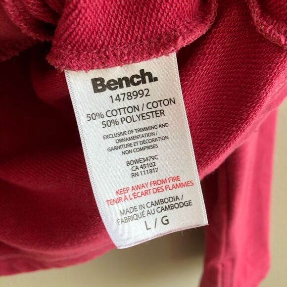 Bench Comfy Soft Long Sleeve Athleisure Zip Up Sweater Jacket Top Pink - Picture 12 of 14